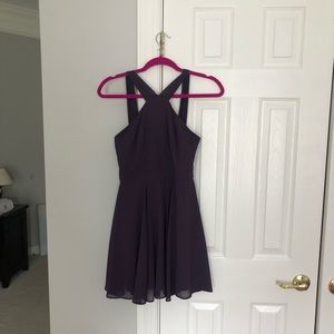 Lulu’s Dark Purple Homecoming Skater Dress
